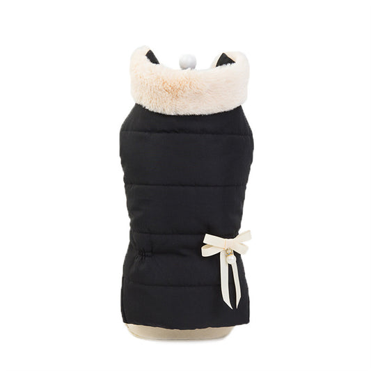 Black Vest with Fur