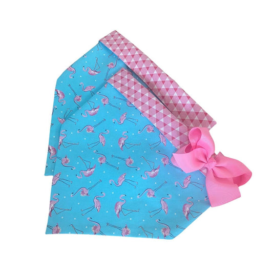 Flamingos on Aqua