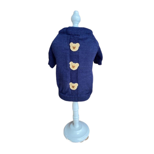 Navy Bear Sweater