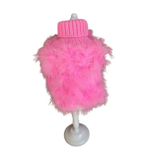 Pink Feather Sweater