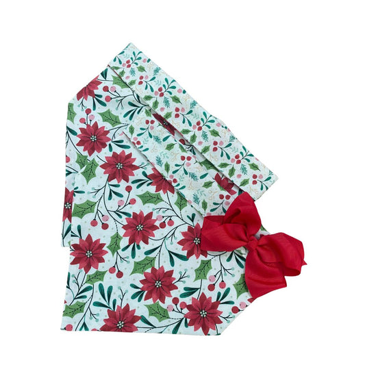 Poinsettias on Cream