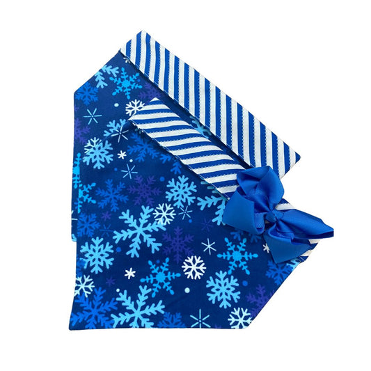 Snowflakes on Blue