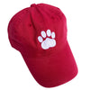 Paw Print Hat, Cranberry