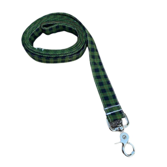 Dark Green Plaid Lead