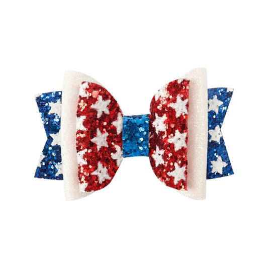 Patriotic Glitter Bows