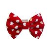 White Hearts on Red