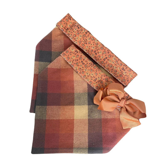 Rust Plaid & Flowers, Flannel
