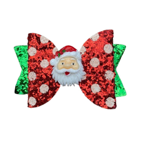 Santa & Dots Bow