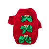 Red Bear Sweater with Green Bows