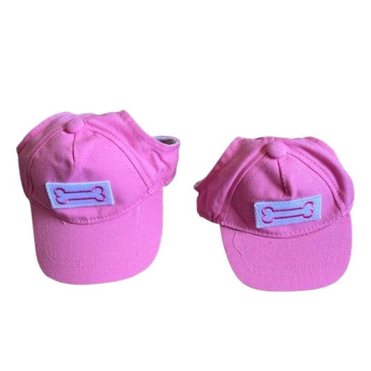 Dog Baseball Hat, Pink Bone