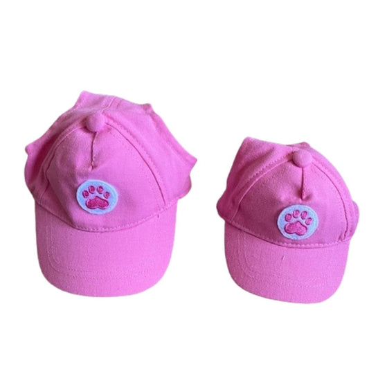 Dog Baseball Hat, Pink Paw