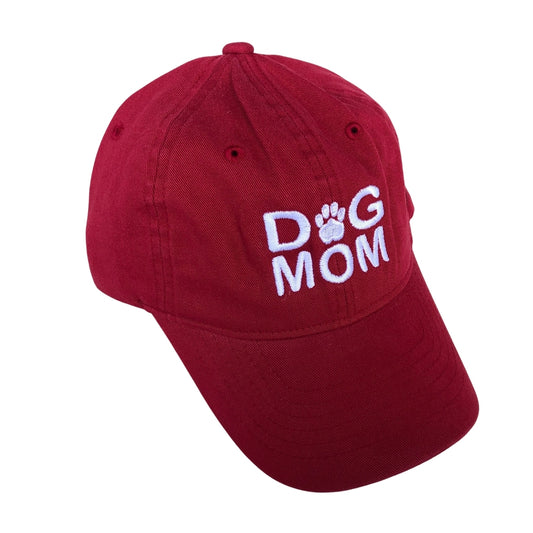 Dog Mom Hat, Cranberry