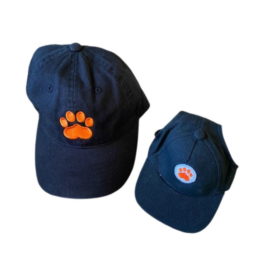 Dog Baseball Hat, Black, Paw, Halloween