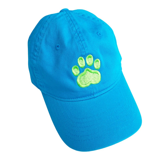 Paw Print Hat, Turquoise