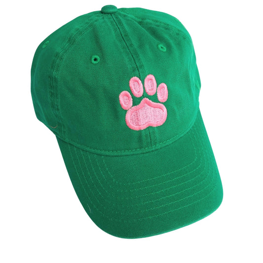 Paw Print Hat, Kelly Green