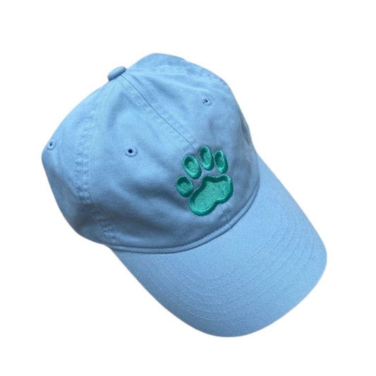 Paw Print Hat, Pale Blue