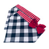 White Flannel Buffalo Plaid with Red