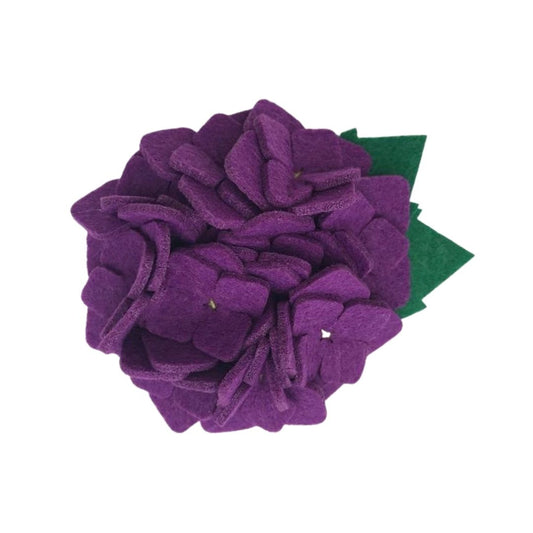 Purple felt hydrangea.