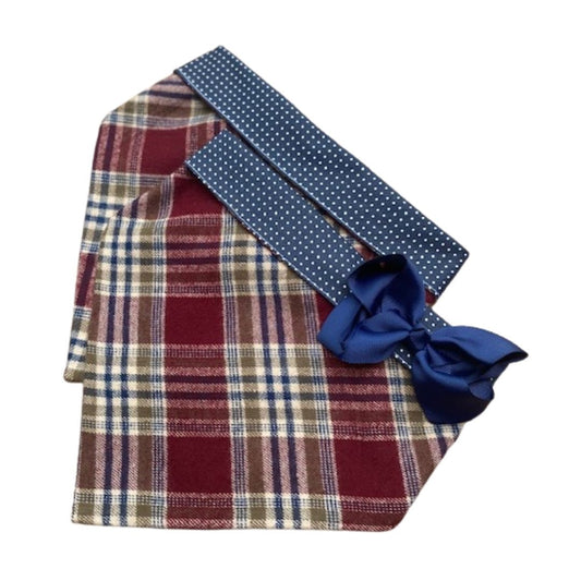 Maroon, Khaki and Navy Flannel